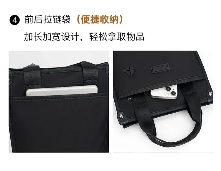 Tas Selempang Pria Bahan Nylon Polos Warna Hitam Bentuk Kotak Tali Panjang untuk Reseller