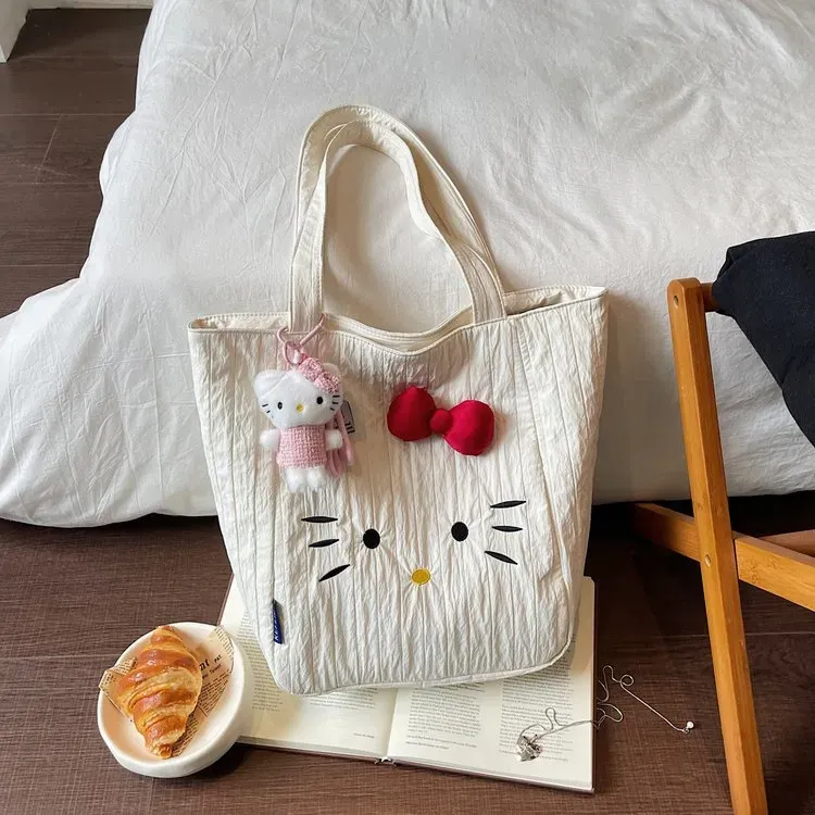 Tas Tote Wanita Bahan PU Sintetis Model Quilted Bentuk Kotak Tali Lebar Resleting Grosir Import