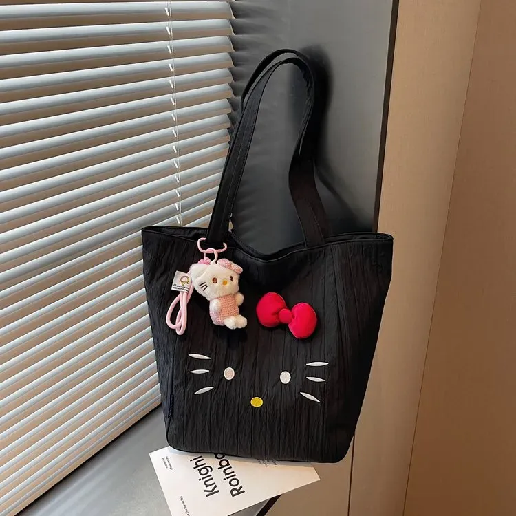 Tas Tote Wanita Bahan PU Sintetis Model Quilted Bentuk Kotak Tali Lebar Resleting Grosir Import