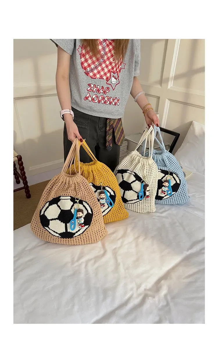 Tas Ransel Wanita Bahan PU Sintetis Motif Print Warna Putih Bentuk Bulat Tali Grosir Import