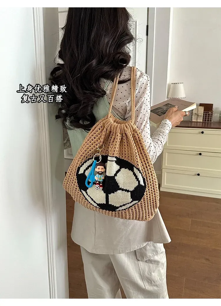Tas Ransel Wanita Bahan PU Sintetis Motif Print Warna Putih Bentuk Bulat Tali Grosir Import