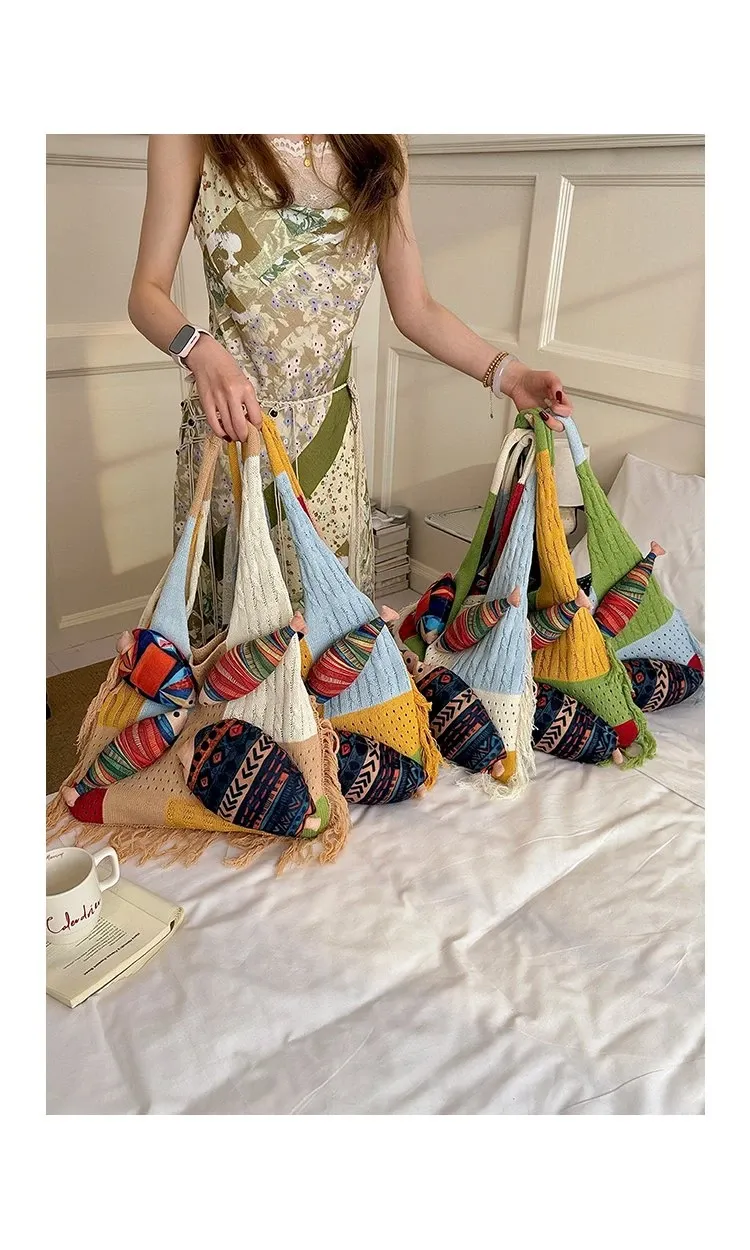 Tas Selempang Wanita Bahan PU Sintetis Motif Print Warna Putih Bentuk Kotak Tali Koleksi