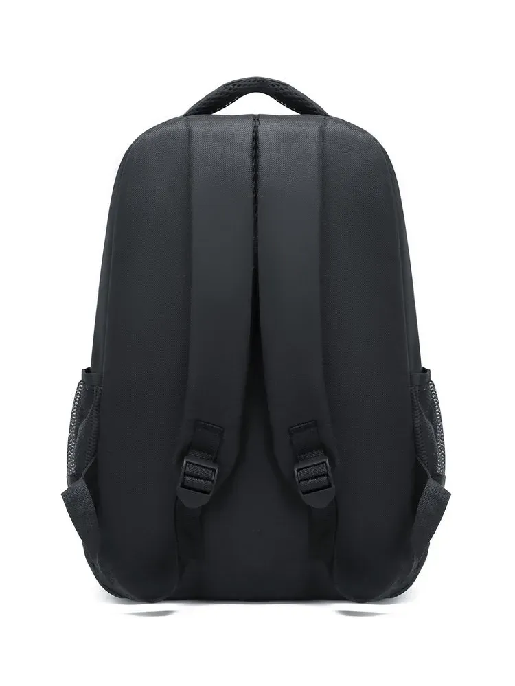 Tas Ransel Wanita Bahan Nylon Polos Warna Putih Bentuk Kotak Tali Lebar Resleting Bahan PU