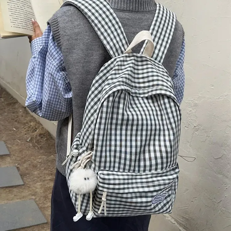 Tas Ransel Wanita Bahan PU Sintetis Motif Polkadot Warna Hitam Bentuk Kotak Tali