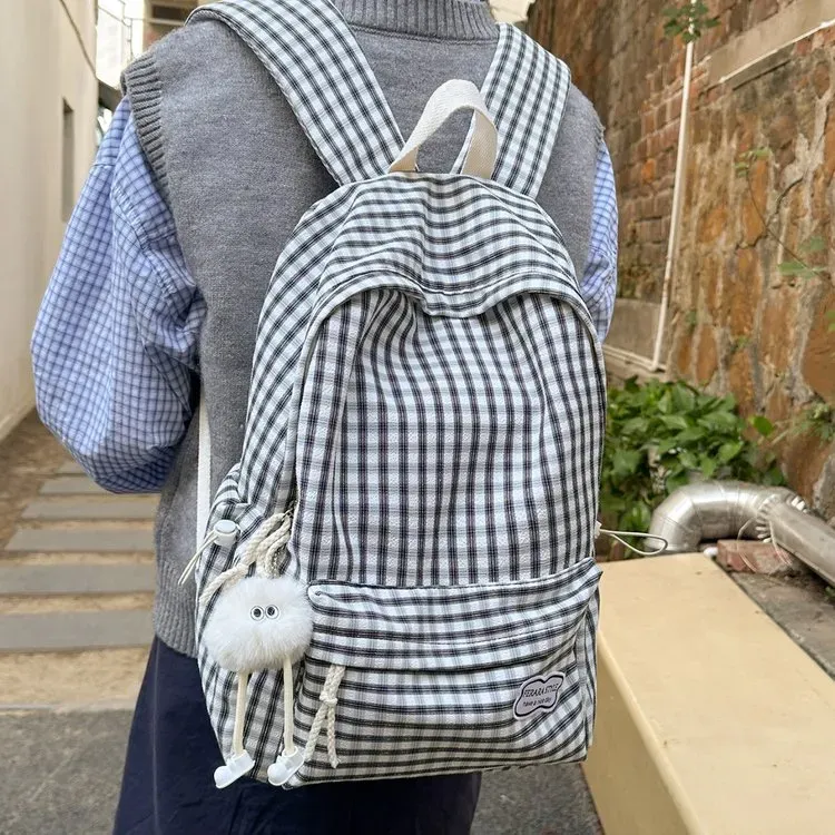 Tas Ransel Wanita Bahan PU Sintetis Motif Polkadot Warna Hitam Bentuk Kotak Tali