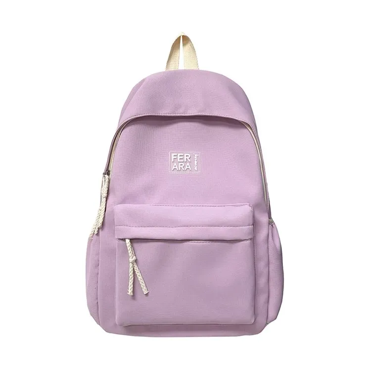 Tas Ransel Wanita Bahan Nylon Polos Warna Hijau Bentuk Kotak Tali Panjang Grosir Import