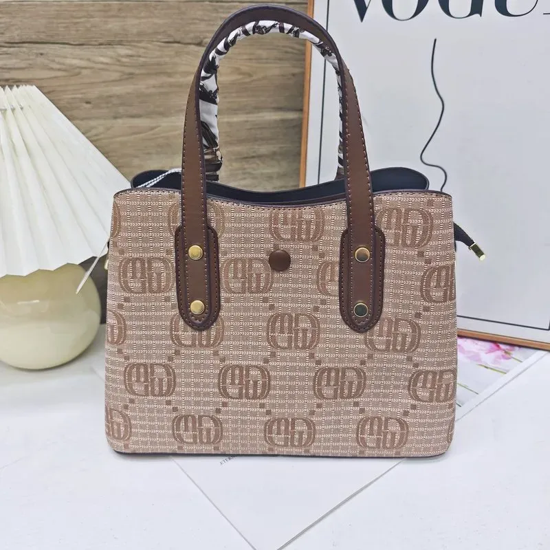 Tas Selempang Wanita Bahan Oxford Motif Print Bentuk Kotak Tali Lebar Model Flap Grosir Import