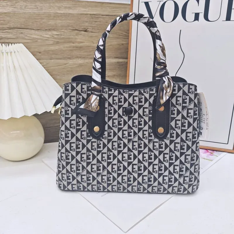 Tas Selempang Wanita Bahan Oxford Motif Print Bentuk Kotak Tali Lebar Model Flap Grosir Import