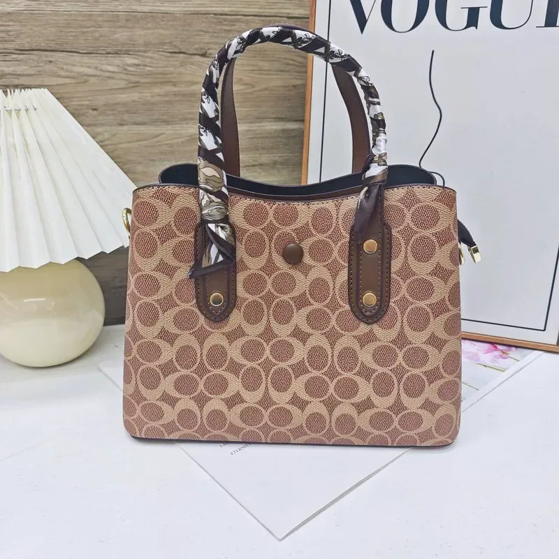 Tas Selempang Wanita Bahan Oxford Motif Print Bentuk Kotak Tali Lebar Model Flap Grosir Import