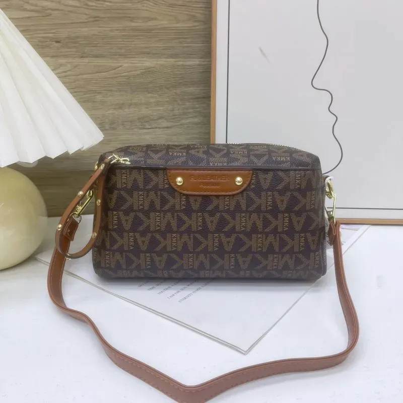 Tas Selempang Wanita Bahan PU Sintetis Motif Floral Bentuk Kotak Tali Panjang Grosir Import