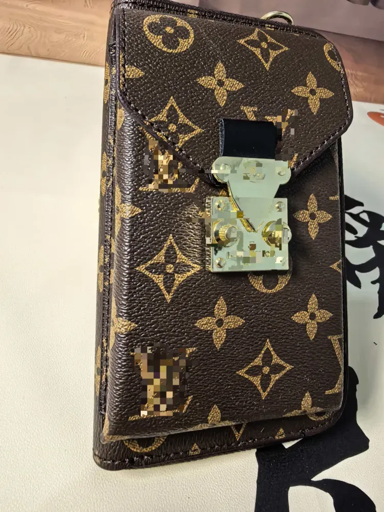 Tas Selempang Wanita Bahan PU Sintetis Motif Print Bentuk Kotak Tali Panjang Stok China
