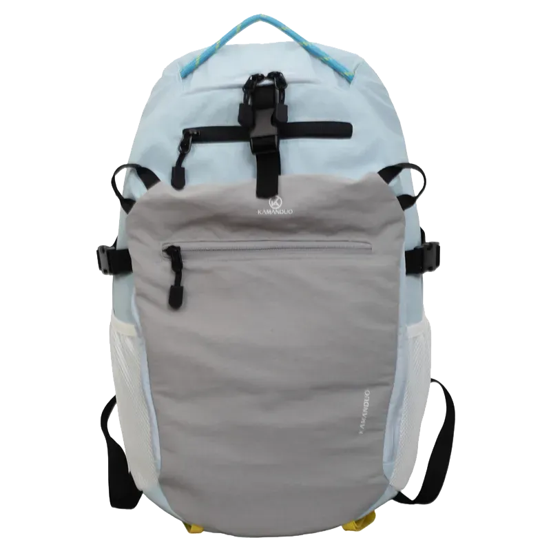 Tas Ransel Wanita Bahan Kain Polos Warna Biru Bentuk Kotak Tali Lebar Resleting Katalog Grosir