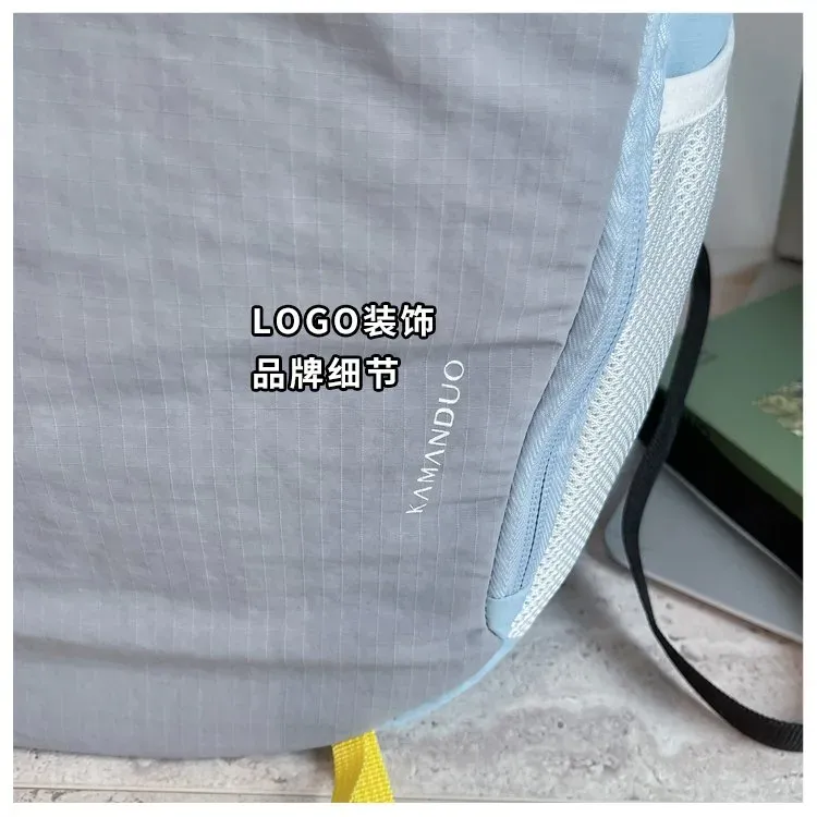 Tas Ransel Wanita Bahan Kain Polos Warna Biru Bentuk Kotak Tali Lebar Resleting Katalog Grosir