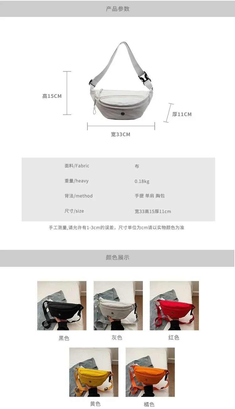 Tas Selempang Pria Bahan Nylon Polos Warna Abu-Abu Bentuk Kotak Tali Panjang Stok China