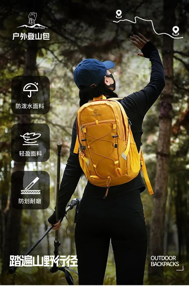 Tas Ransel Wanita Bahan Nylon Polos Warna Kuning Bentuk Kotak Tali Lebar Grosir Import