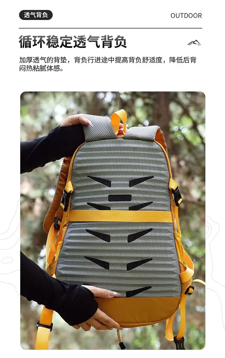 Tas Ransel Wanita Bahan Nylon Polos Warna Kuning Bentuk Kotak Tali Lebar Grosir Import