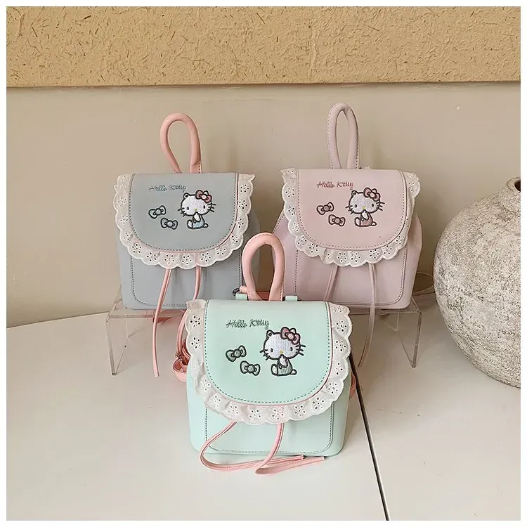 Tas Ransel Wanita Bahan PU Sintetis Motif Print Warna Pink Bentuk Kotak Tali Koleksi Reseller