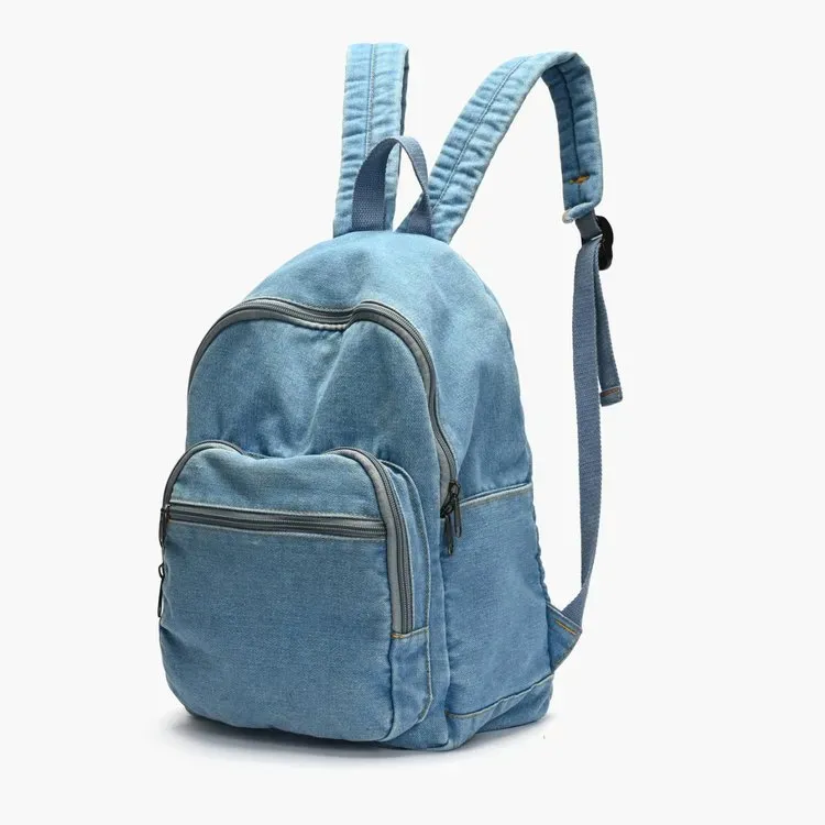 Tas Ransel Wanita Bahan Nylon Warna Putih Resleting Grosir Import