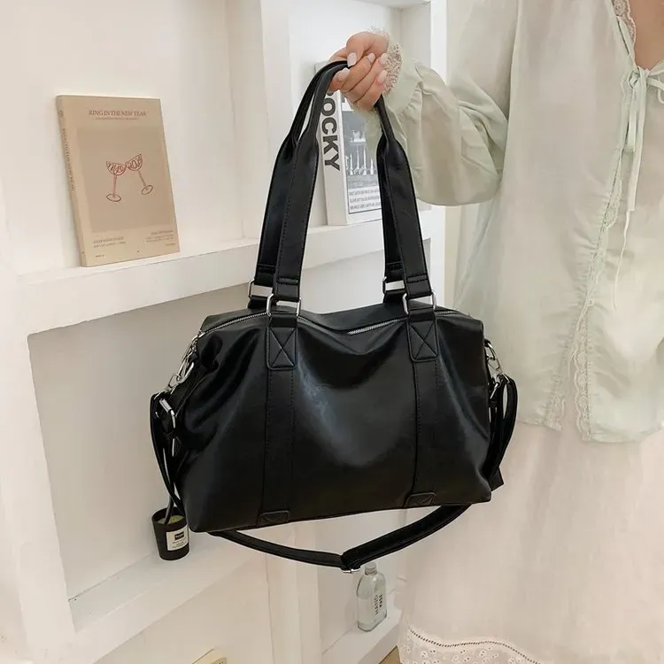 Tas Selempang Wanita Bahan PU Sintetis Motif Polkadot Bentuk Kotak Tali Serut Grosir Import
