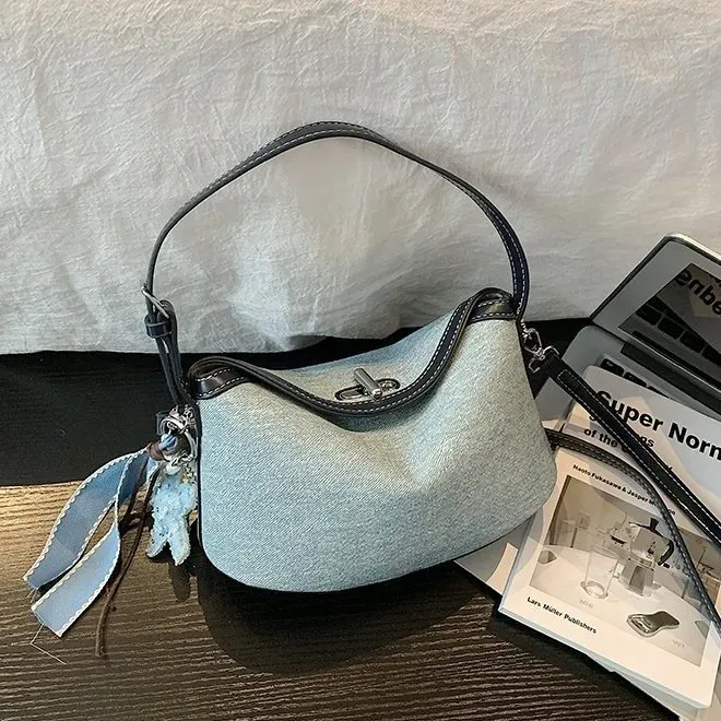 Tas Selempang Wanita Bahan PU Sintetis Motif Polkadot Bentuk Kotak Tali Serut Grosir Import