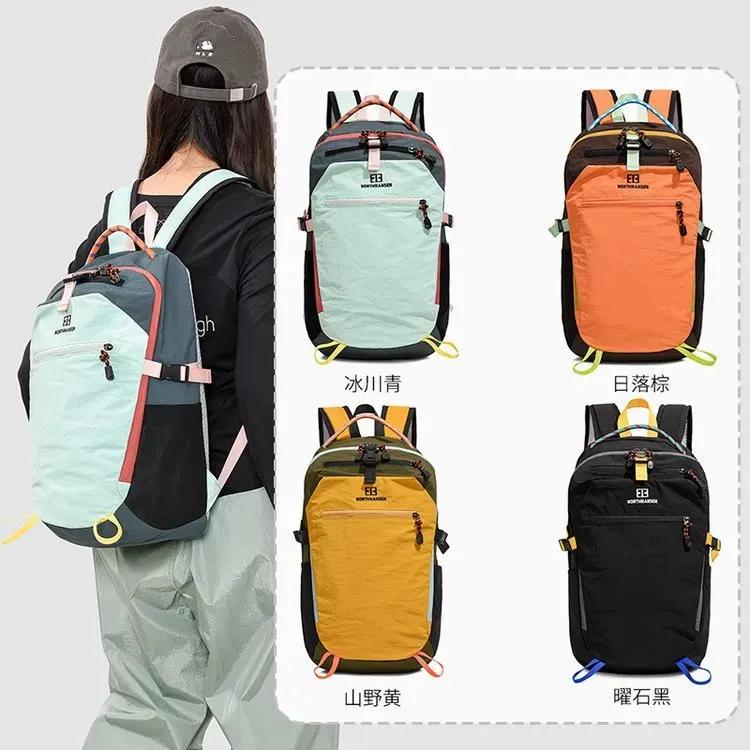 Tas Ransel Wanita Bahan Nylon Warna Hitam Resleting Grosir Import