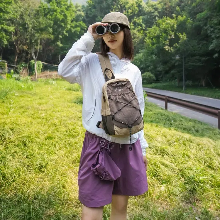 Tas Selempang Wanita Bahan Nylon Polos Warna Biru Bentuk Kotak Tali Panjang Pilihan Reseller