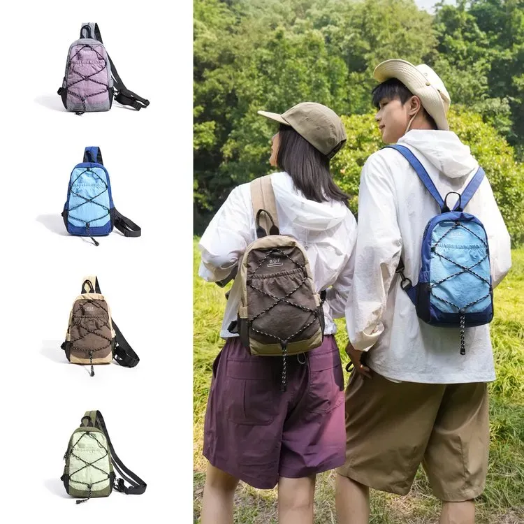 Tas Selempang Wanita Bahan Nylon Polos Warna Biru Bentuk Kotak Tali Panjang Pilihan Reseller