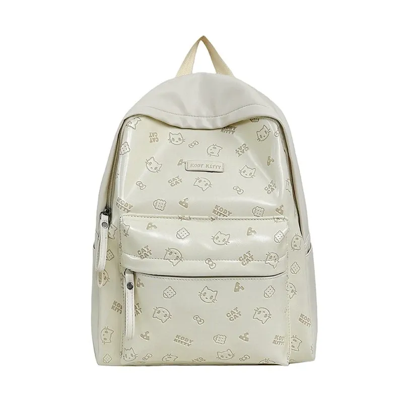Tas Ransel Anak Bahan PU Sintetis Motif Print Bentuk Kotak Tali Panjang Grosir Import