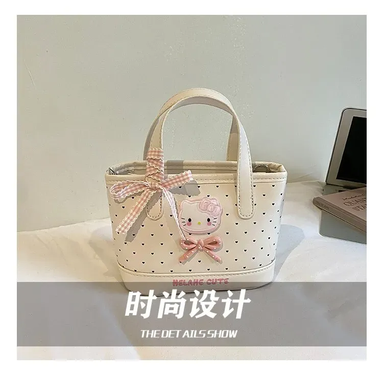 Tas Selempang Wanita Bahan PU Sintetis Motif Polkadot Warna Pink Bentuk Kotak Resleting Grosir