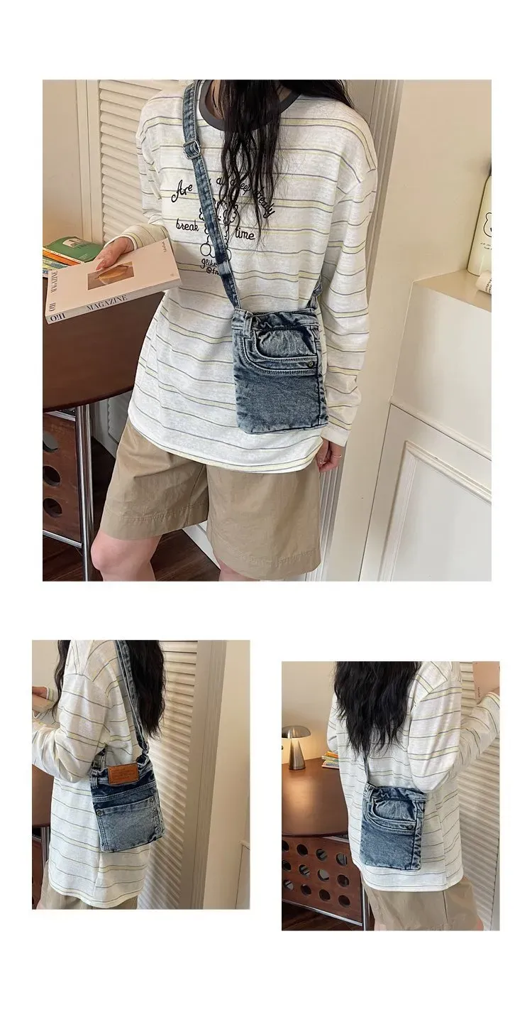 Tas Selempang Wanita Bahan PU Sintetis Polos Warna Biru Bentuk Kotak Tali Model Import