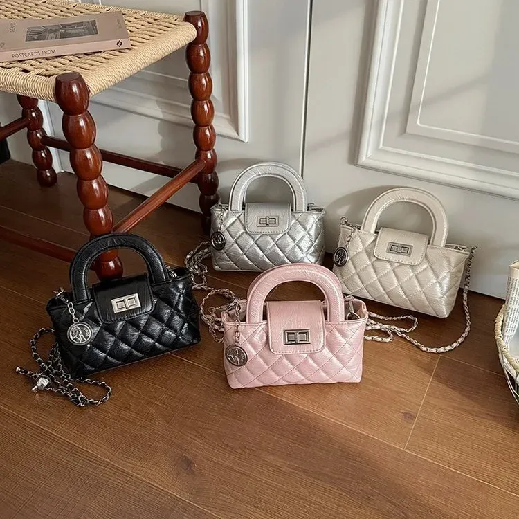Tas Selempang Wanita Bahan PU Sintetis Polos Warna Biru Bentuk Kotak Tali Koleksi Reseller