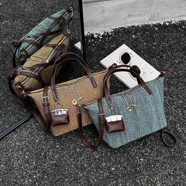 Tas Selempang Wanita Bahan PU Sintetis Polos Warna Biru Bentuk Kotak Tali Koleksi Reseller