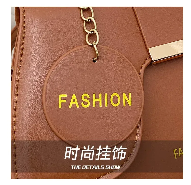 Tas Selempang Wanita Bahan PU Sintetis Polos Bentuk Kotak Tali Panjang Resleting Model Import