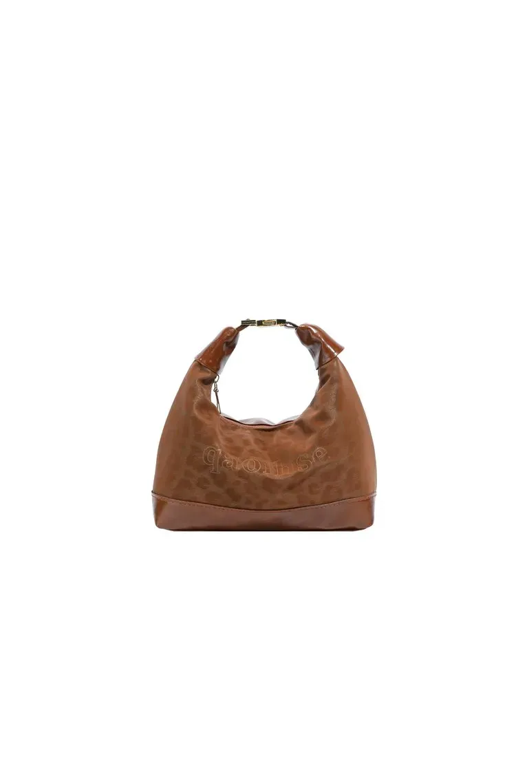 Tas Selempang Wanita Bahan PU Sintetis Motif Print Model Hobo Tali Lebar Grosir Import