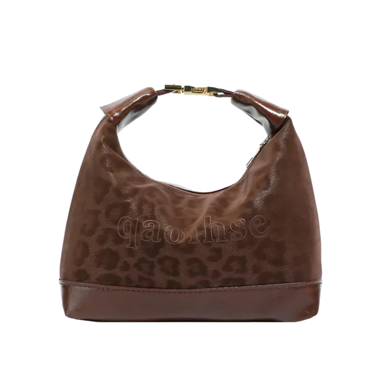 Tas Selempang Wanita Bahan PU Sintetis Motif Print Model Hobo Tali Lebar Grosir Import