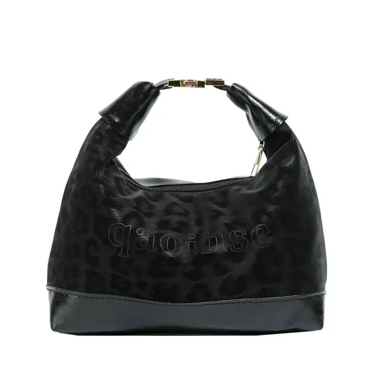 Tas Selempang Wanita Bahan PU Sintetis Motif Print Model Hobo Tali Lebar Grosir Import
