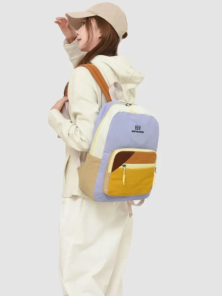 Tas Ransel Wanita Bahan Nylon Warna Putih Resleting Fashion Grosir Import