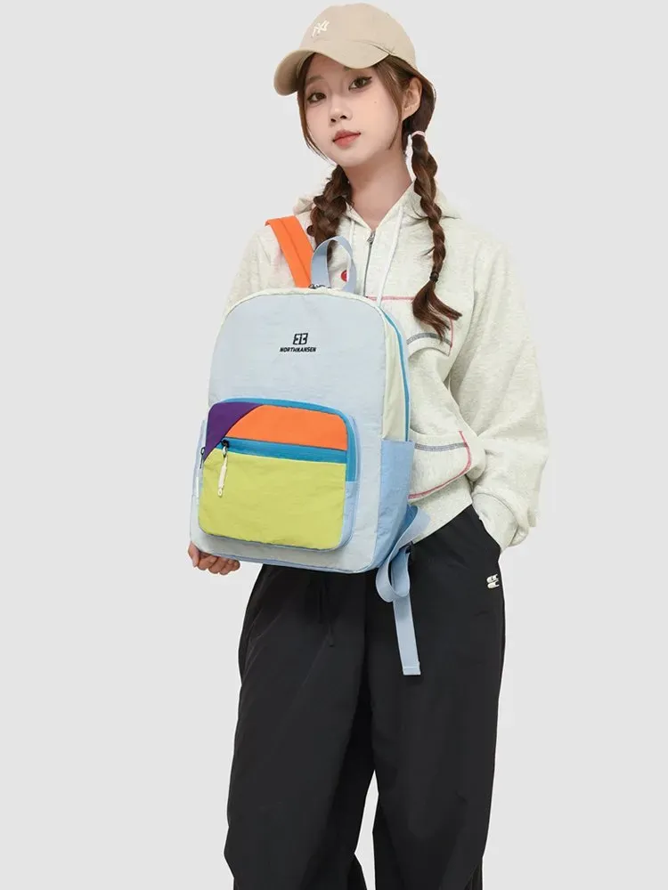 Tas Ransel Wanita Bahan Nylon Warna Putih Resleting Fashion Grosir Import kategori tas ransel grosir