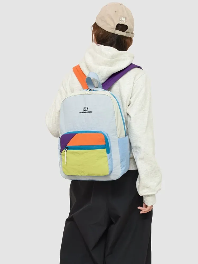 Tas Ransel Wanita Bahan Nylon Warna Putih Resleting Fashion Grosir Import