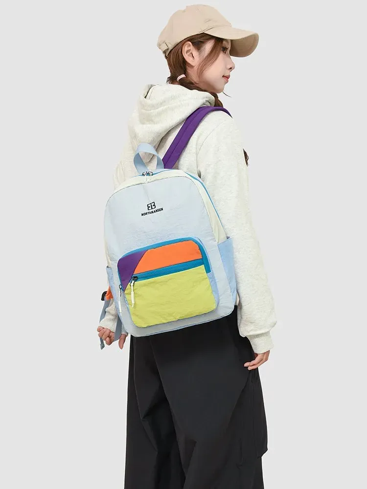 Tas Ransel Wanita Bahan Nylon Warna Putih Resleting Fashion Grosir Import