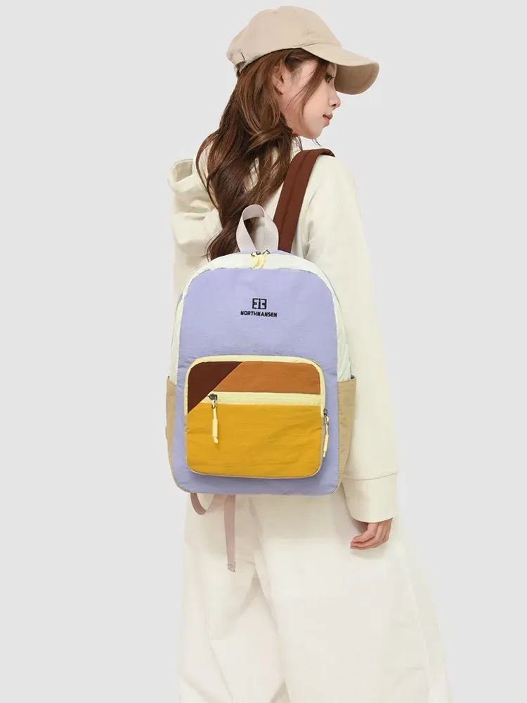 Tas Ransel Wanita Bahan Nylon Warna Putih Resleting Fashion Grosir Import