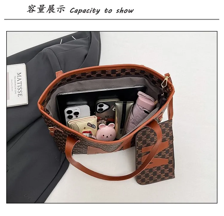 Tas Selempang Wanita Bahan PU Sintetis Motif Print Bentuk Kotak Tali Lebar Koleksi Reseller