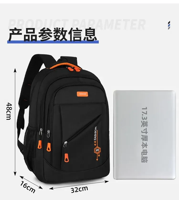 Tas Ransel Wanita Bahan Nylon Polos Warna Hitam Bentuk Kotak Tali Lebar untuk Kerja Grosir