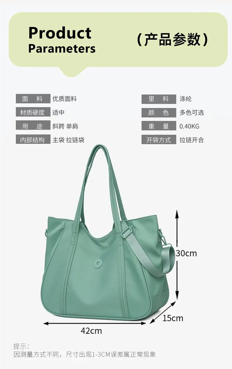 Tas Selempang Wanita Bahan Nylon Polos Warna Hijau Bentuk Kotak Tali Panjang Resleting Grosir