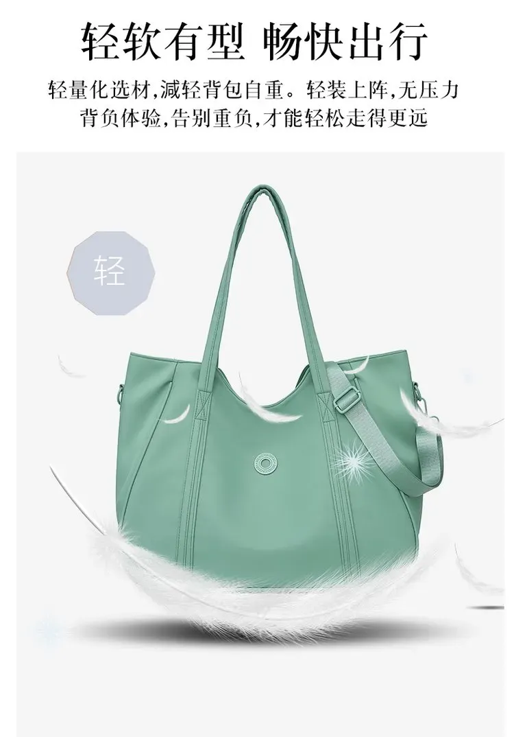 Tas Selempang Wanita Bahan Nylon Polos Warna Hijau Bentuk Kotak Tali Panjang Resleting Grosir