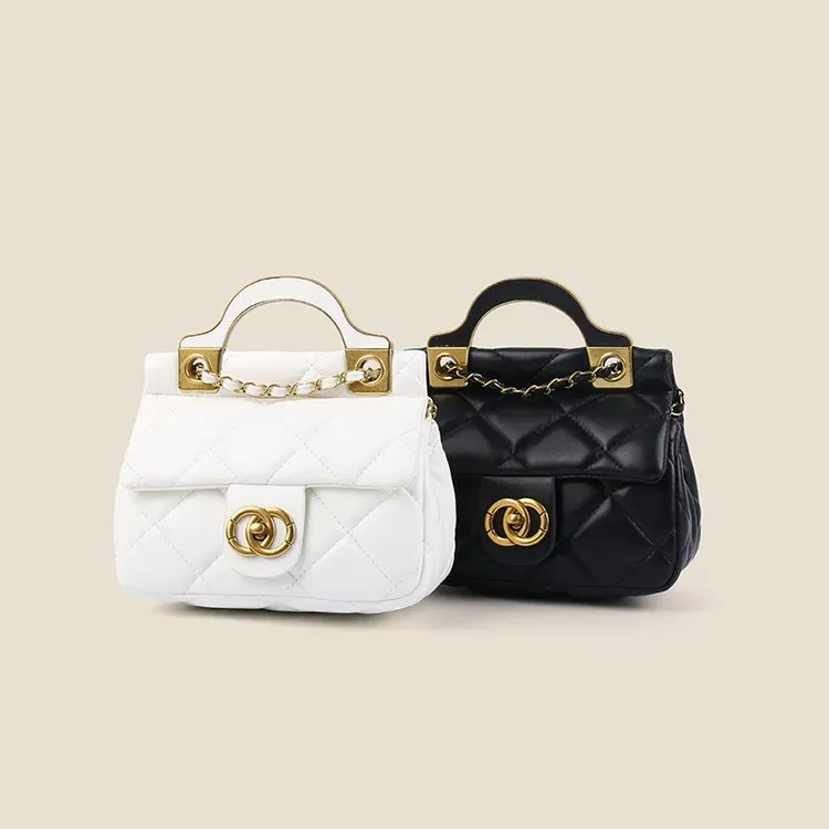 Tas Selempang Wanita Bahan PU Sintetis Motif Floral Warna Hitam Bentuk Kotak Grosir Import