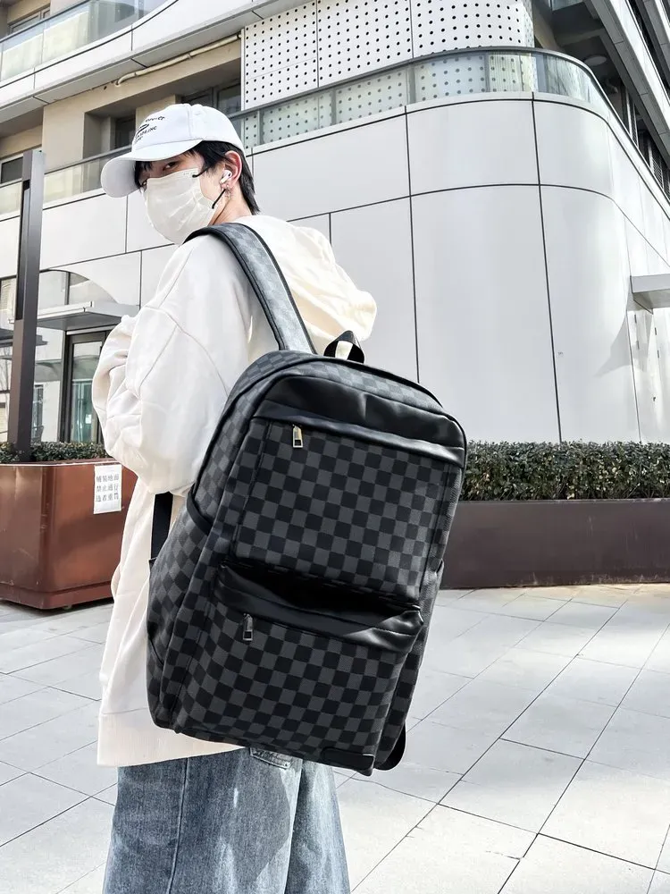 Tas Ransel Pria Bahan Oxford Warna Hitam Kapasitas Besar Resleting untuk Sekolah Grosir Import