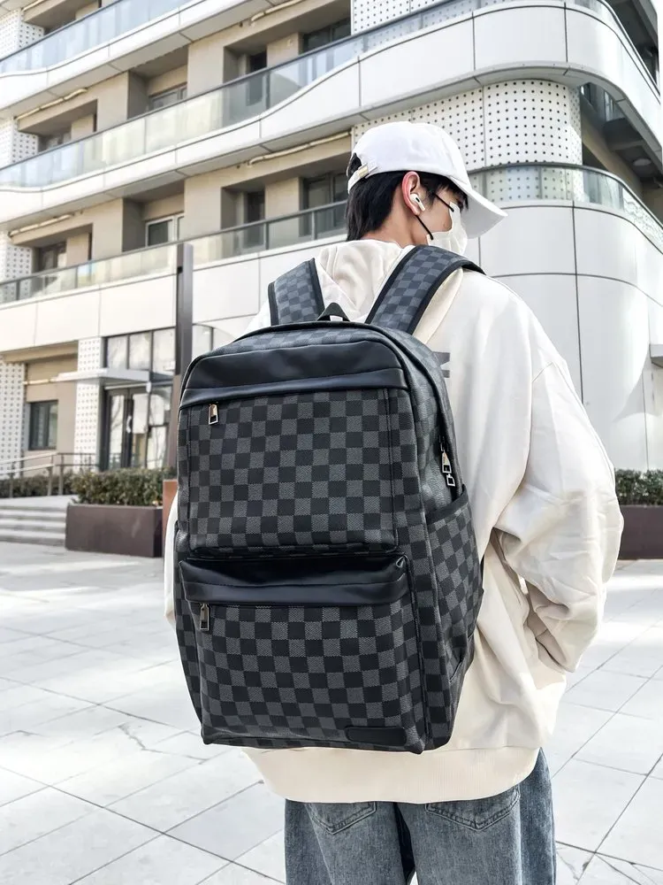 Tas Ransel Pria Bahan Oxford Warna Hitam Kapasitas Besar Resleting untuk Sekolah Grosir Import