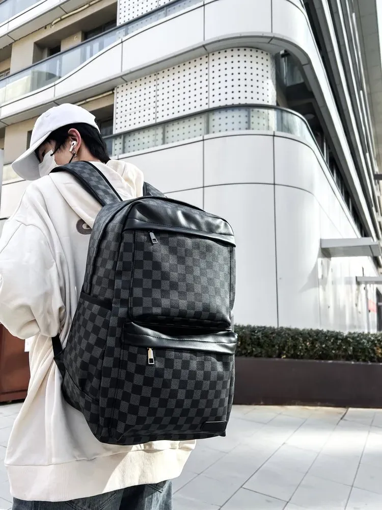 Tas Ransel Pria Bahan Oxford Warna Hitam Kapasitas Besar Resleting untuk Sekolah Grosir Import