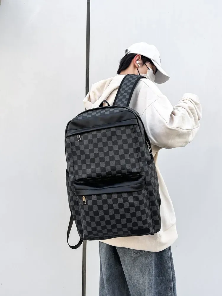 Tas Ransel Pria Bahan Oxford Warna Hitam Kapasitas Besar Resleting untuk Sekolah Grosir Import